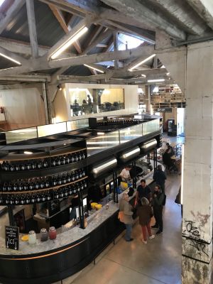 Tiers lieu de la Halle de la Cartoucherie, Toulouse, la rue centrale vue d’en haut